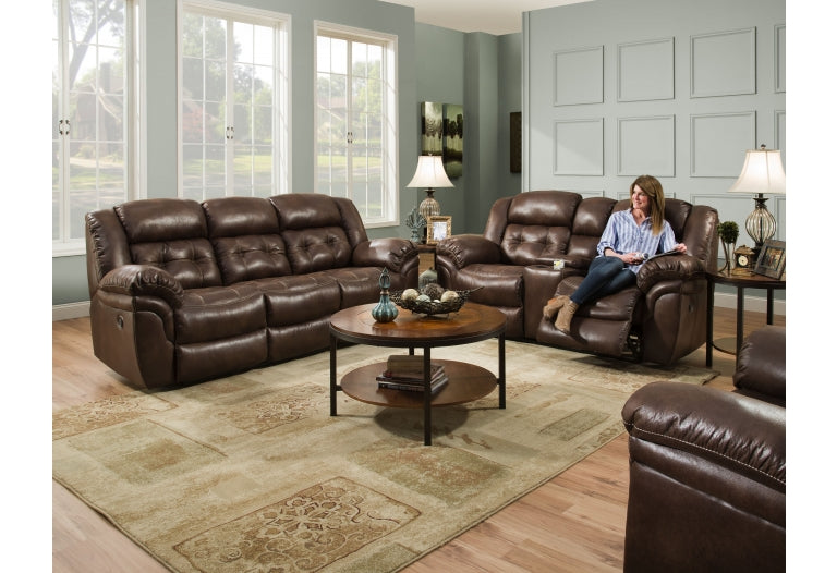 Espresso Double Reclining Sofa