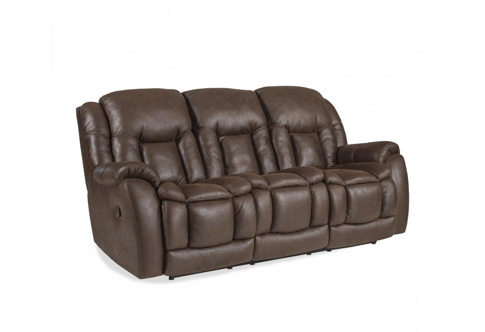 Double Reclining Chocolate Sofa