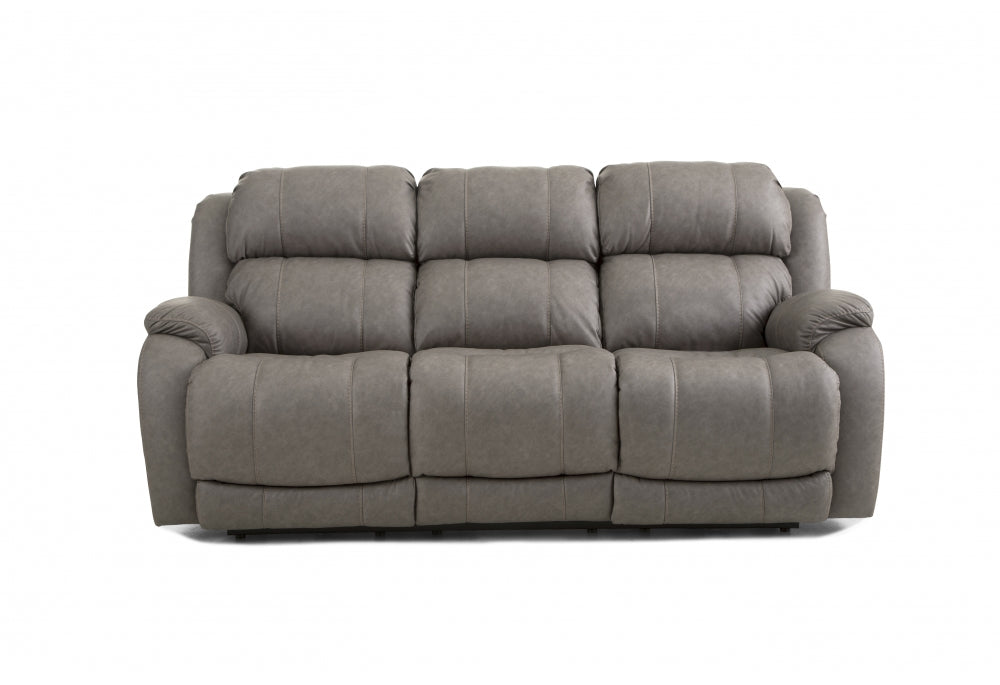 Double Reclining Grey "Zero Gravity" Powered Sofa