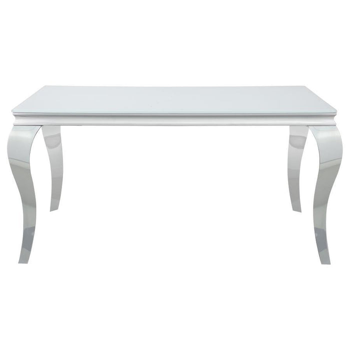 Carone - Rectangular Glass Top Dining Table