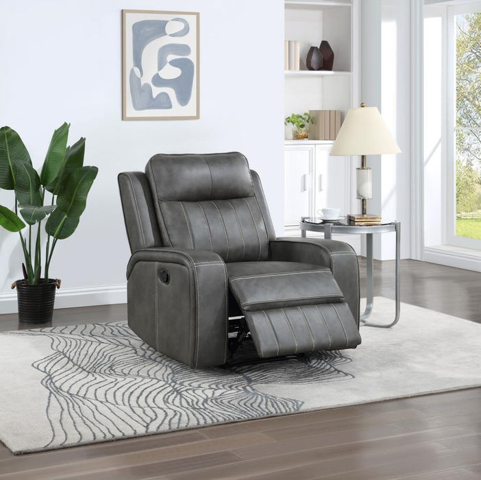 Raelynn - Upholstered Track Arm Recliner