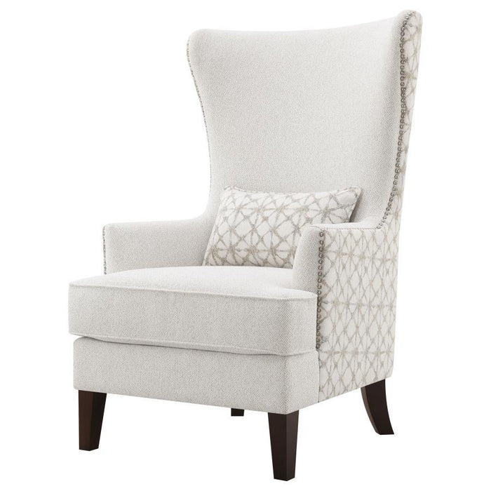 Pippin - Upholstered High Wingback Accent Chair - Latte