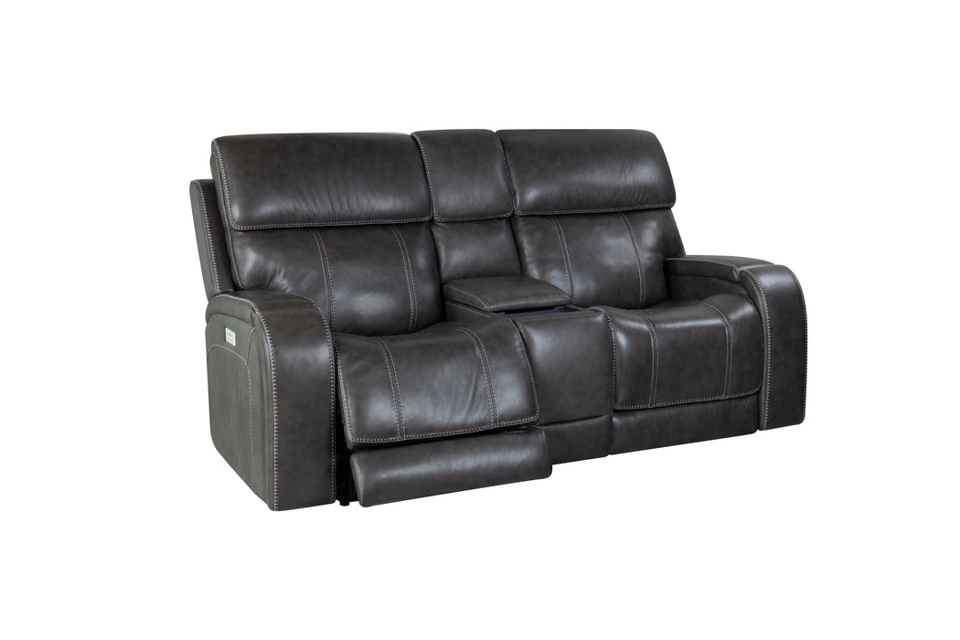 Glenwood - Power Console Loveseat-Recliner With Power And Power Headrest And Lumbar (Layflat)