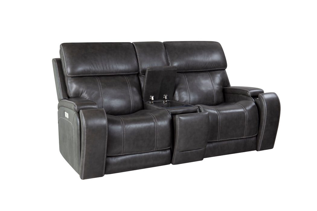 Glenwood - Power Console Loveseat-Recliner With Power And Power Headrest And Lumbar (Layflat)