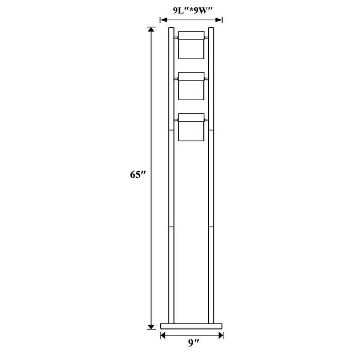 Munson - 3 Swivel Lights Metal Floor Lamp - Silver