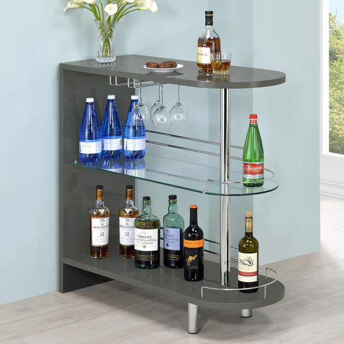 Adolfo - Rectangular 2-Tier Home Bar Table