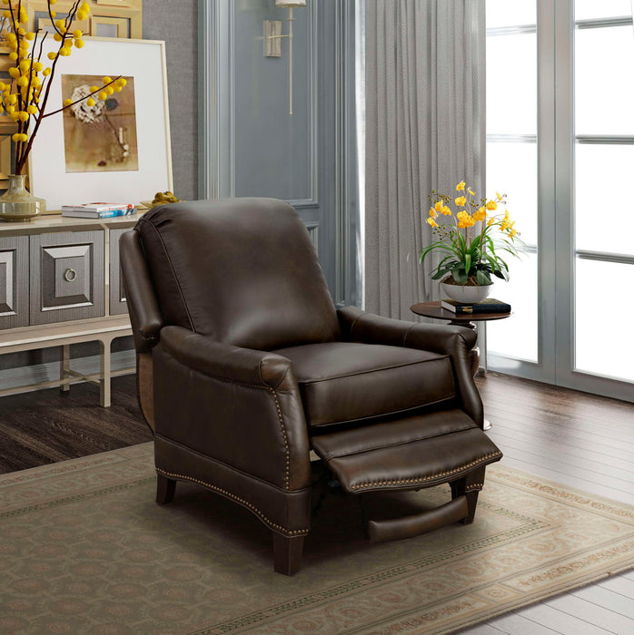 Ashebrooke - Recliner-Push Thru Arm - Walnut - Leather