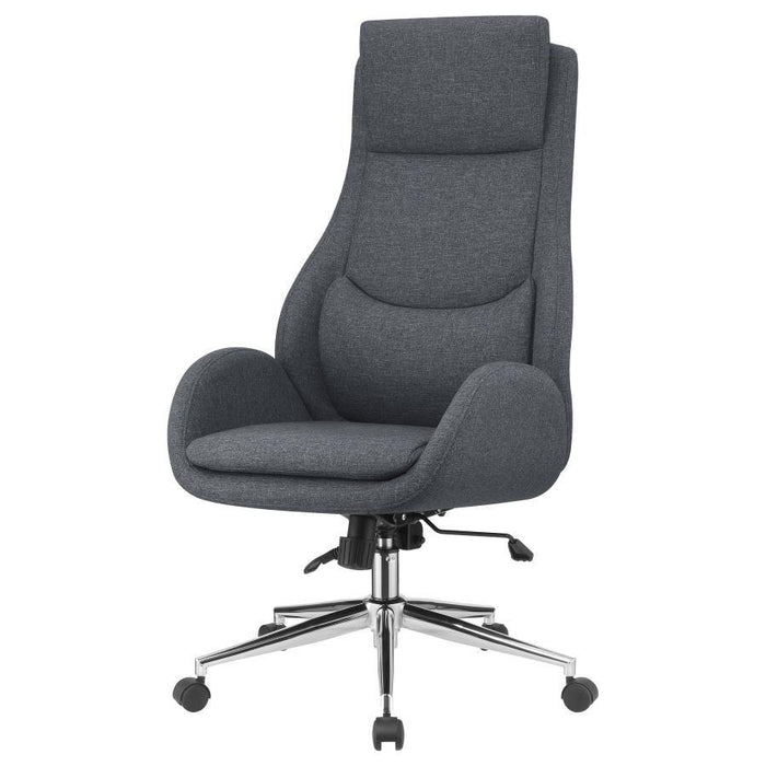 Cruz - Upholstered Adjustable Home Office Desk Chair - Gray