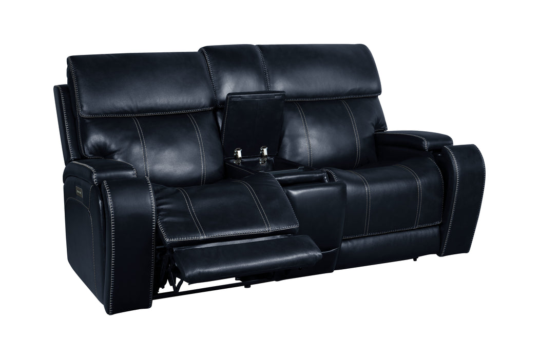 Glenwood - Power Console Loveseat-Recliner With Power And Power Headrest And Lumbar (Layflat)