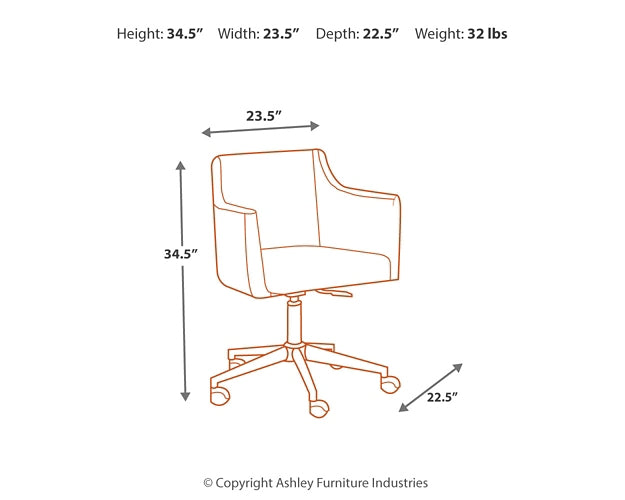 Baraga Home Office Swivel Desk Chair