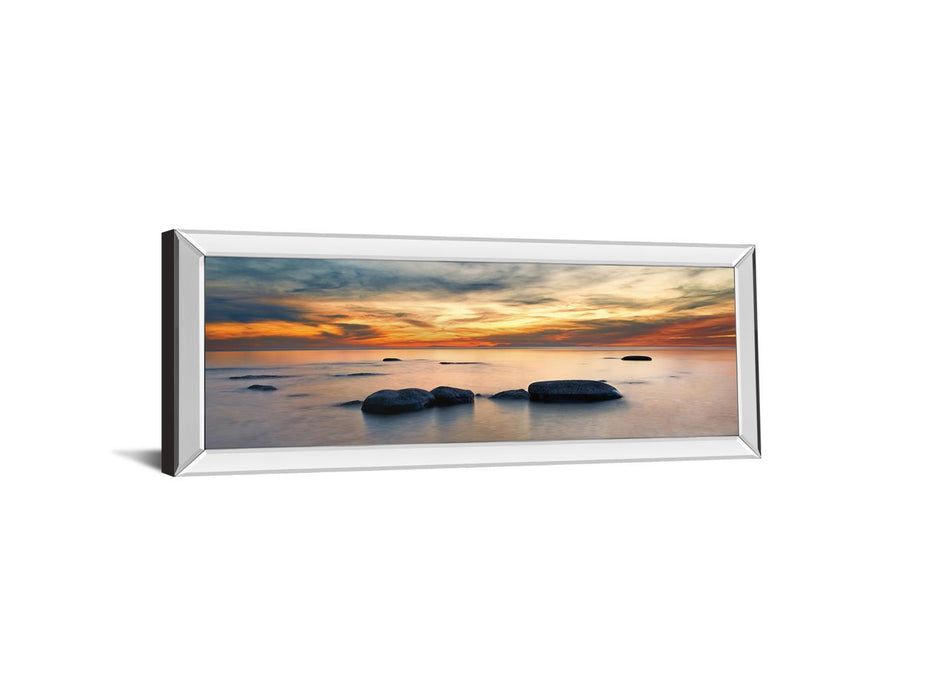 Bit Of Heaven By Daniel J. Bellyk - Mirrored Frame Wall Art - Orange