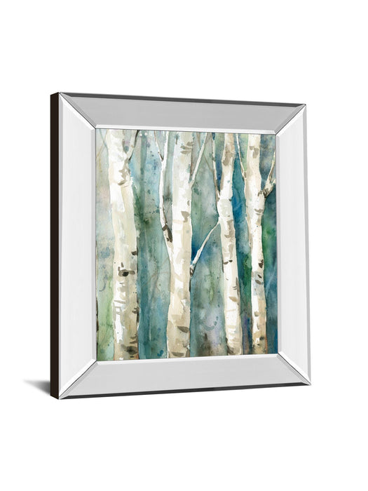 River Birch Il By Carol Robinson - Mirror Framed Print Wall Art - Blue