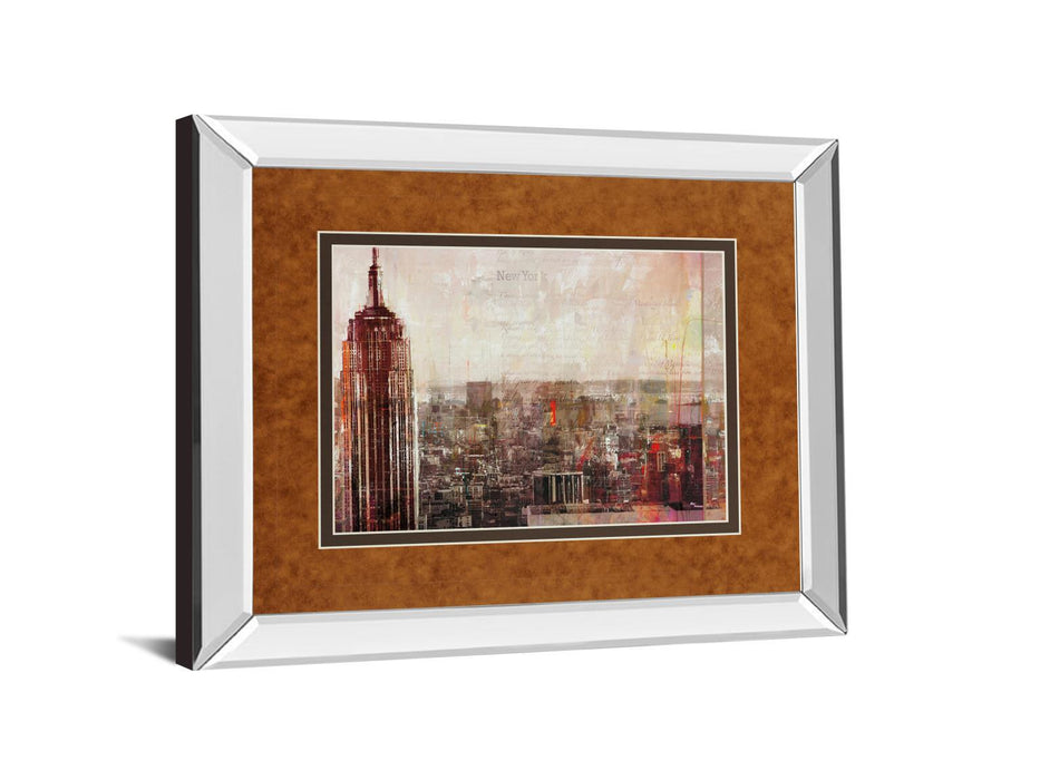 Shades Of New York By Markus Haub - Mirror Framed Print Wall Art - Red