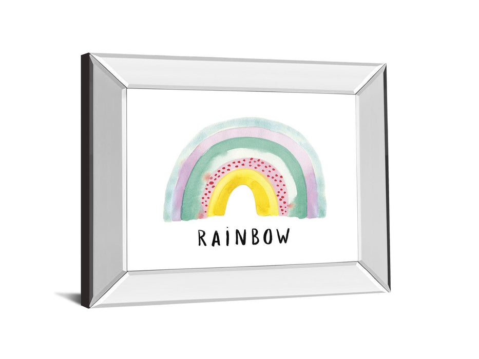 Rainbow Joy By Joelle Wehkamp - Mirror Framed Print Wall Art - Pink