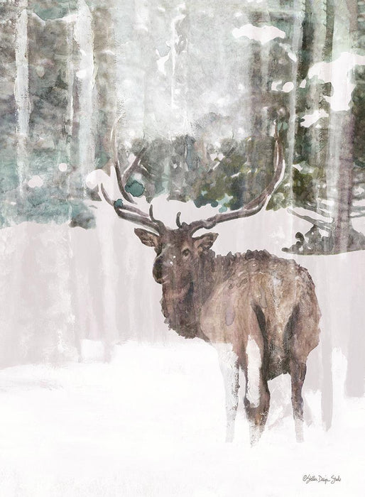 Framed Small - Grand Elk II By Stellar Design Studio - Pearl Silver