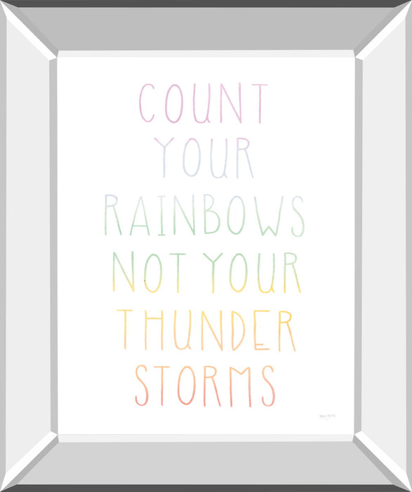 Lets Chase Rainbows VII By Jenaya Jackson - Mirror Framed Print Wall Art - White