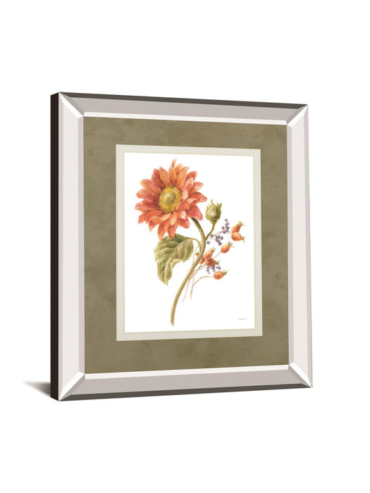 Floursack Autumn II On White By Danhui Nai Mirrored Frame - Red