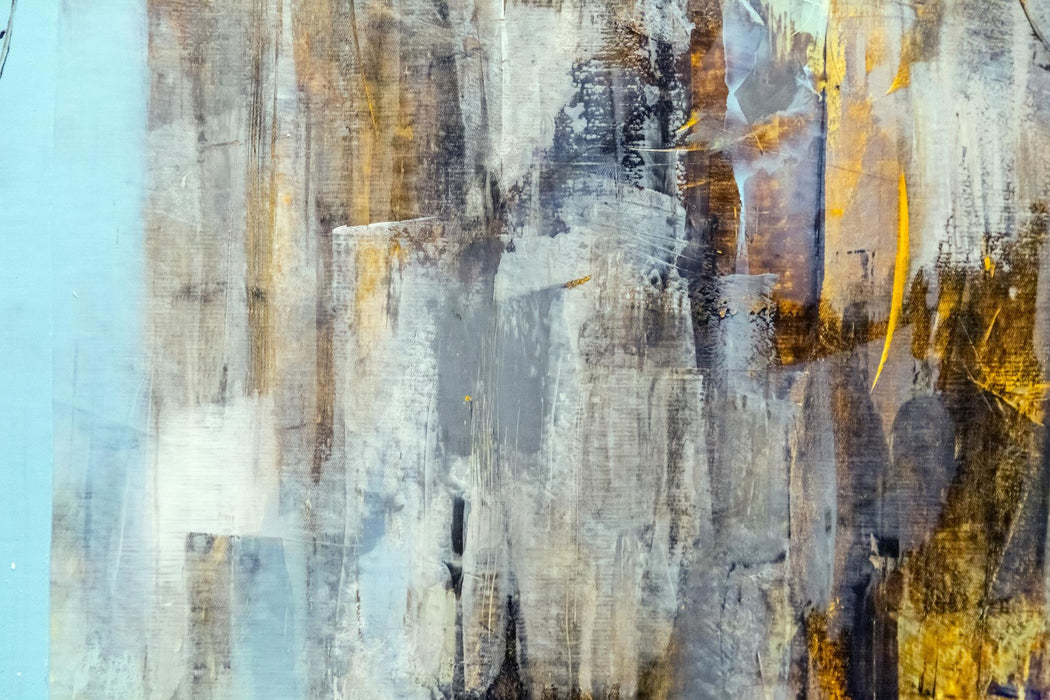 30x40 Small - Blue Abstract - Blue