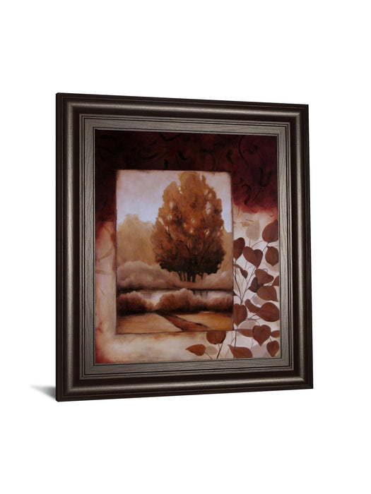 Fall Vignette Il By Carol Robinson - Framed Print Wall Art - Dark Brown