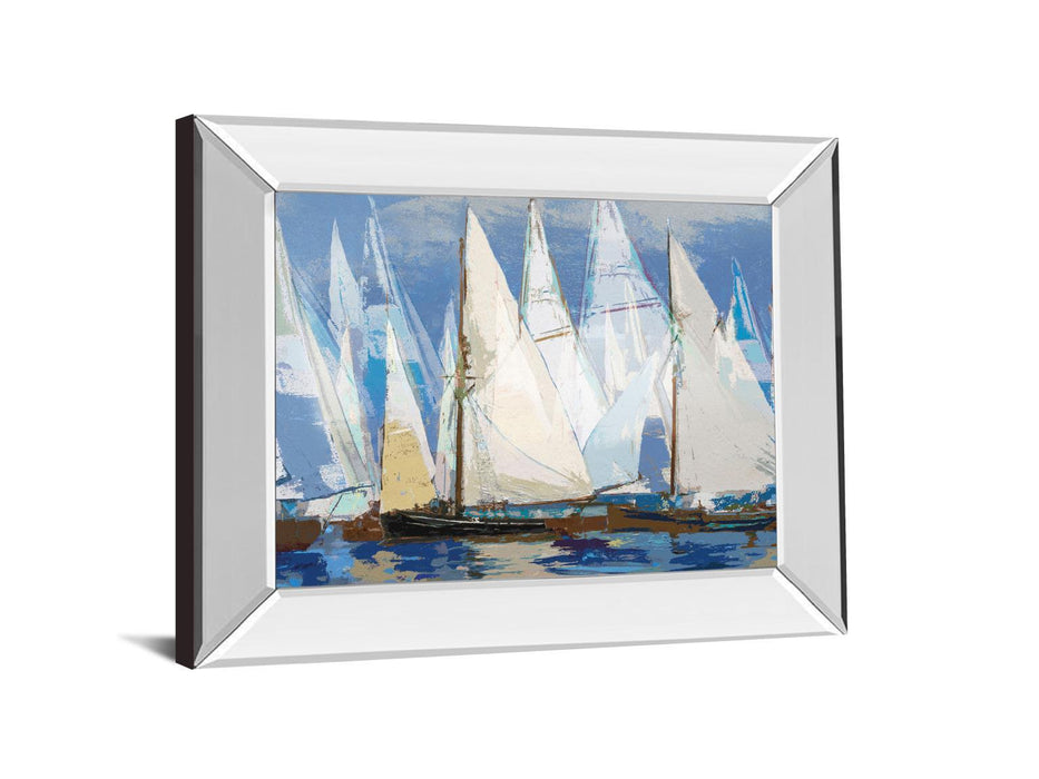 Fleot Il By Paul Duncan - Mirror Framed Print Wall Art - Blue