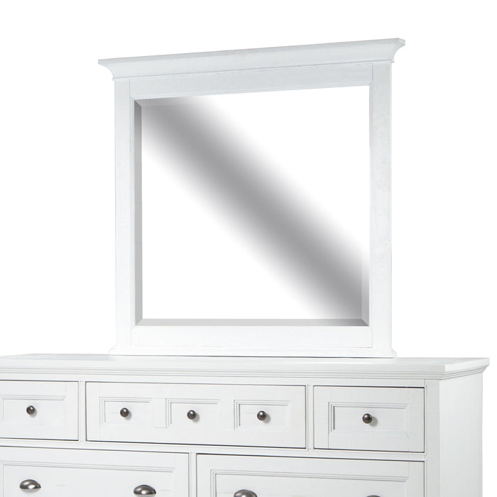 Heron Cove - Landscape Mirror - Chalk White