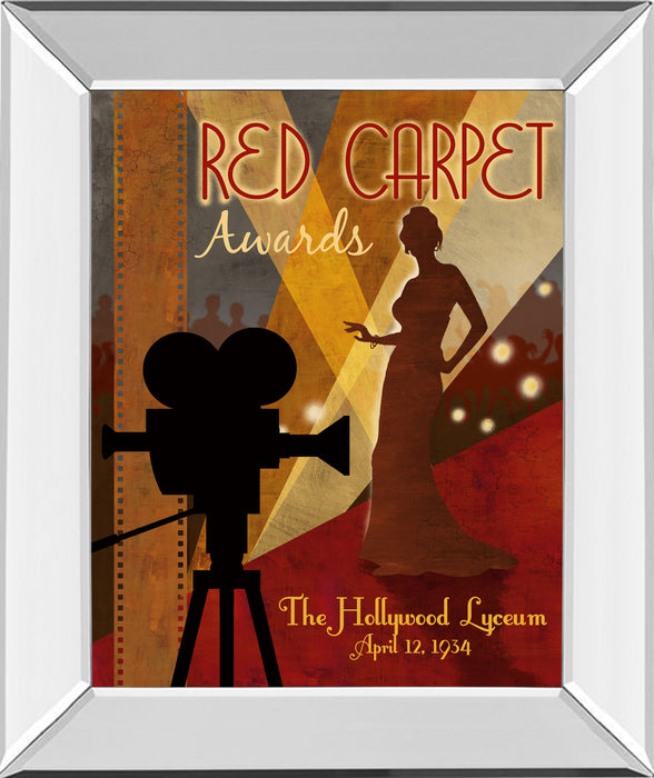 Red Carpet Awards By Conrad Knutsen - Mirror Framed Print Wall Art - Red