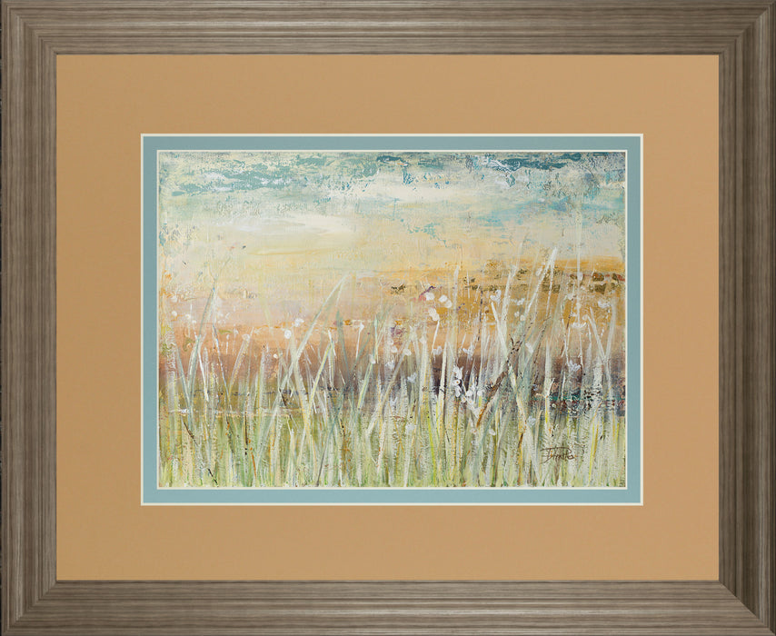 Muted Grass By Patricia Pinto - Framed Print Wall Art - Green