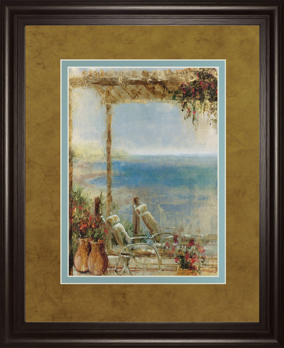 Ocean Retreat Il By Stiles - Framed Print Wall Art - Blue