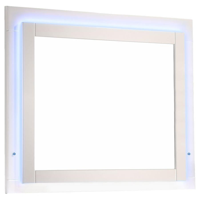 Felicity - Wood LED Dresser Mirror - White High Gloss