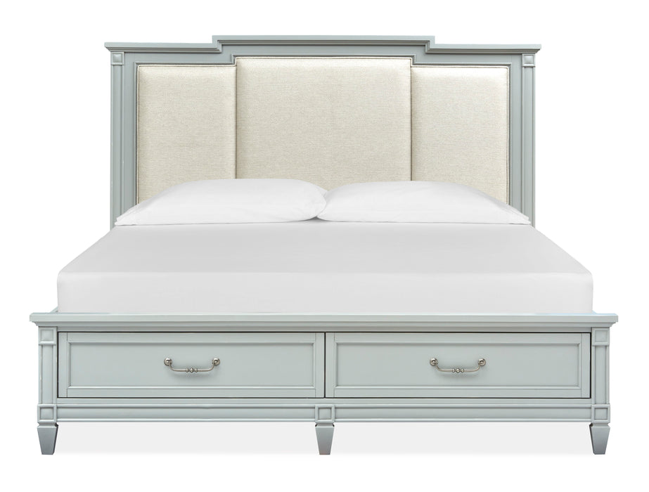 Glenbrook - Complete Panel Storage Bed With Upholstered Headboard