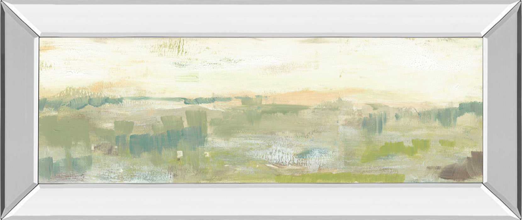 Greenery Horizon Line II By Jennifer Goldberger - Mirror Framed Print Wall Art - Green