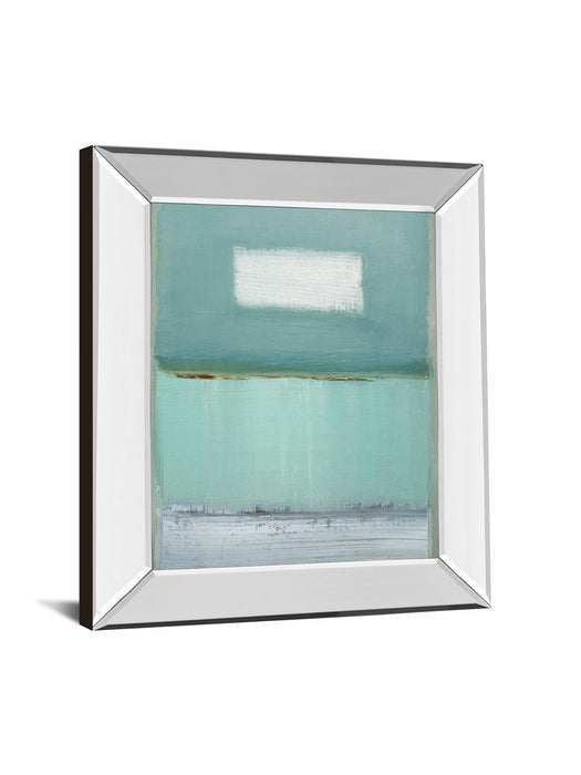 Azure 1 By Caroline Gold - Mirror Framed Print Wall Art - Blue