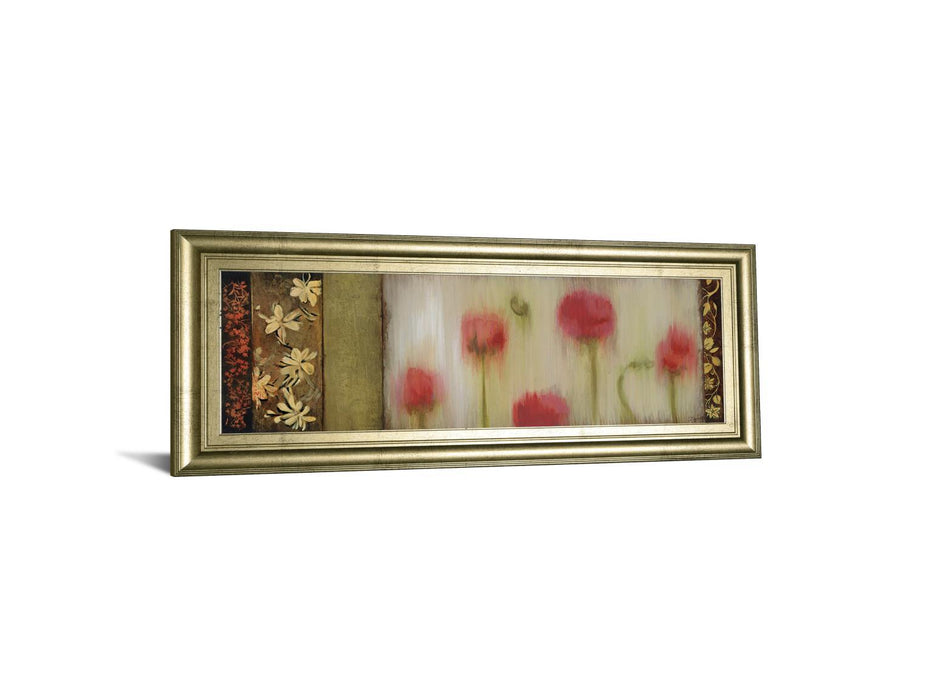 Rain Flower Il By Dysart - Framed Print Wall Art - Red