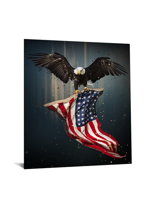 Temp Glass With Foil - Eagle Flag - Dark Gray