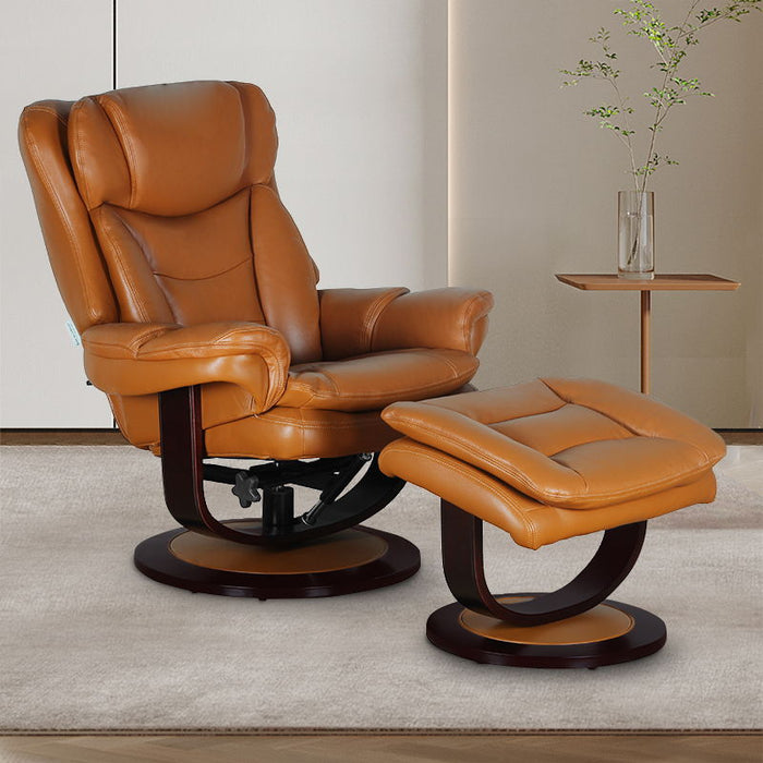 Roscoe - Swivel Pedestal Recliner And Ottoman