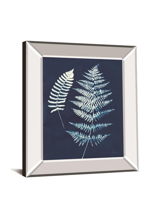 Nature By The Lake Ferns V By Piper Rhue - Mirror Framed Print Wall Art - Blue