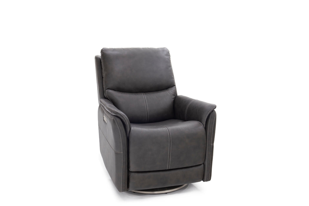 Salem - Swivel Recliner With Power Recline, Power Headrest, Power Lumbar, Layflat, 3" Footrest Extension