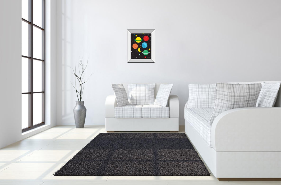 Outer Space By Ann Kelle - Mirror Framed Print Wall Art - Black