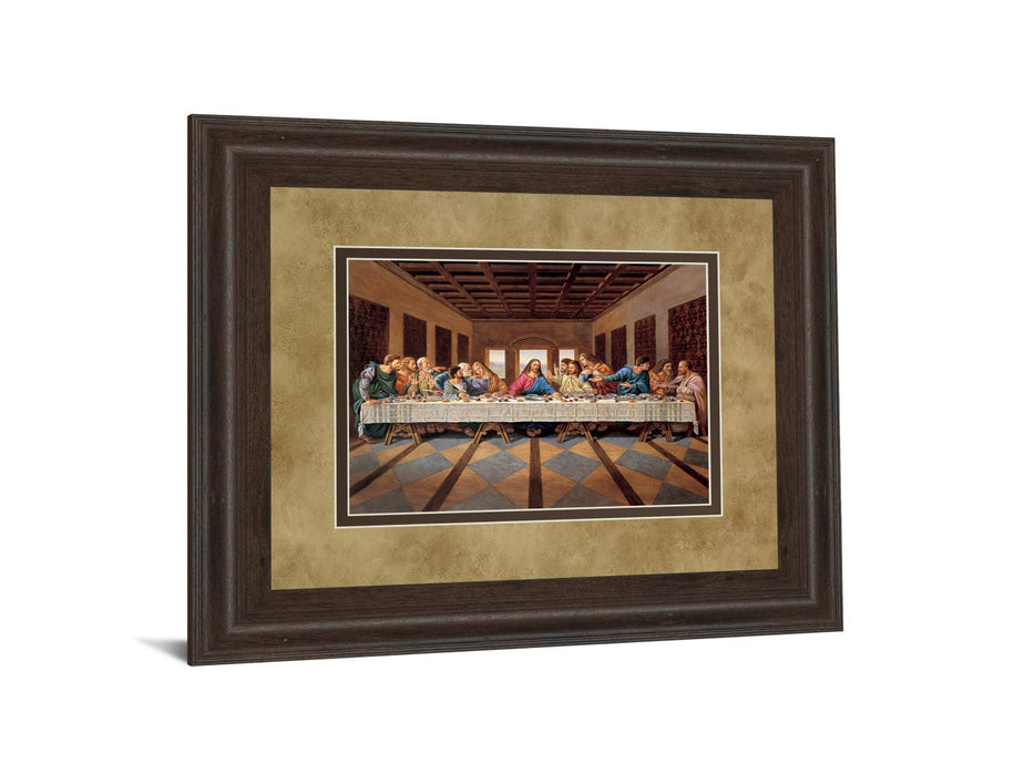 Last Supper - Framed Print Wall Art - Dark Brown