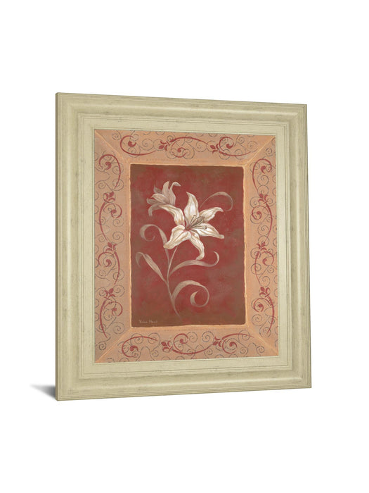 Amanda's Lily By Vivian Flasch - Framed Print Wall Art - Red