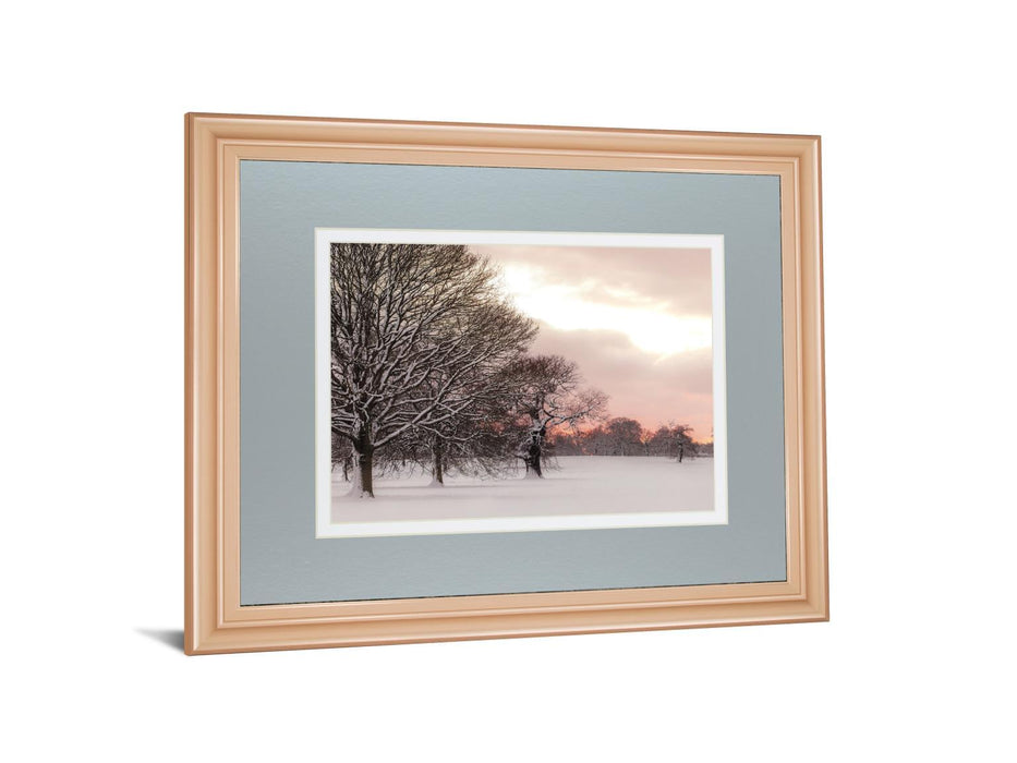 Rosy Sunset By Frank Assaf - Framed Print Wall Art - White