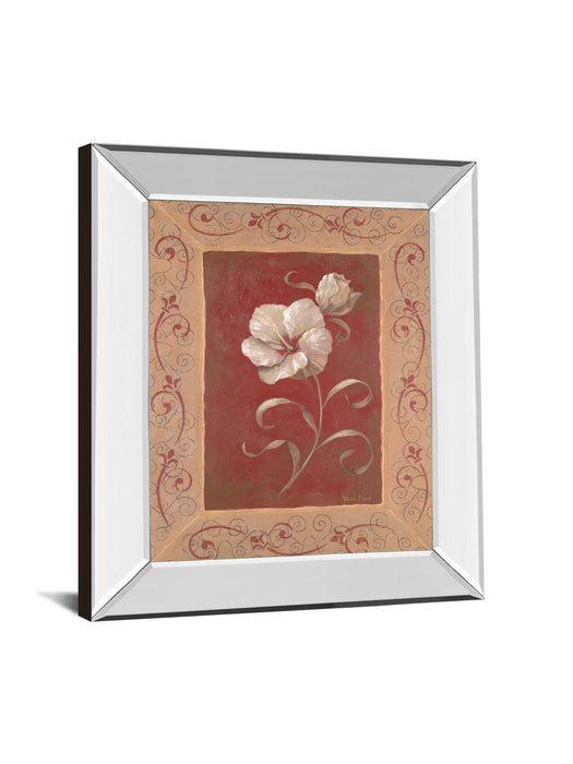 Amanda's Hibiscus By Vivian Flasch - Mirror Framed Print Wall Art - Red