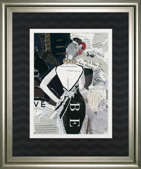 34x40 Fashion Mosaic II By Carol Robinson - Black