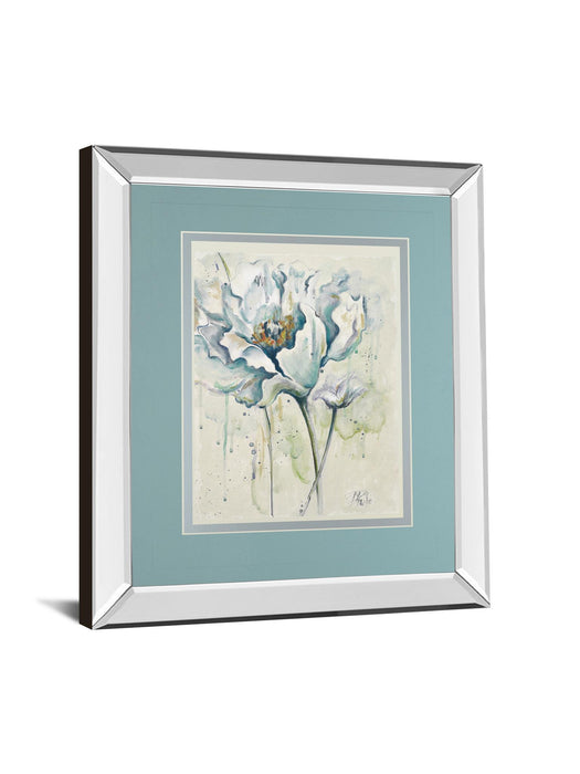 Fresh Poppies I By Patricia Pinto - Mirror Framed Print Wall Art - Blue