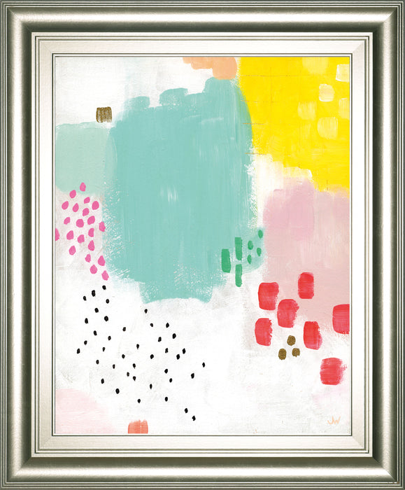 Dots And Colours-Mattie By Joelle Wehkamp - Framed Print Wall Art - Green