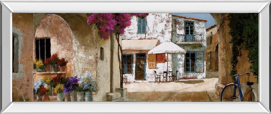 Picking Up Flowers By Archambault G - Mirrored Frame Wall Art - Beige