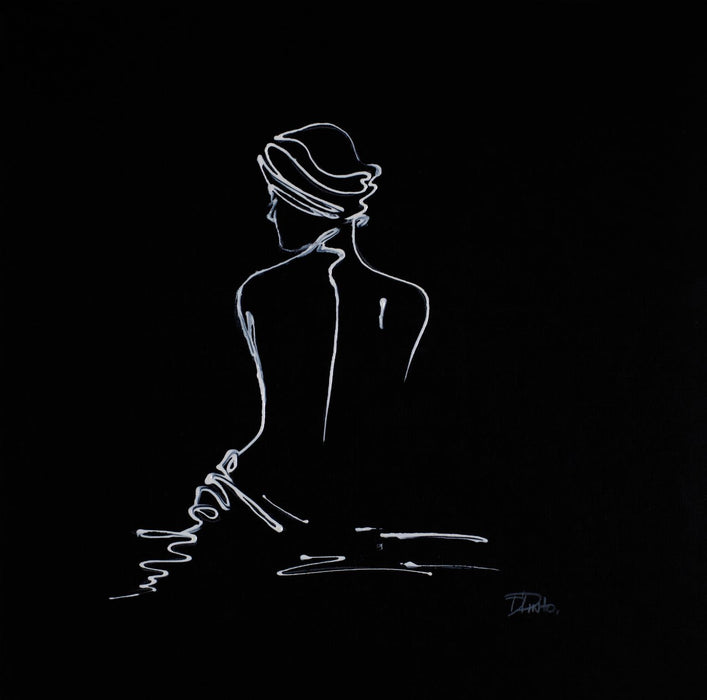 Spa Day Figurative II By Patricia Pinto - Black