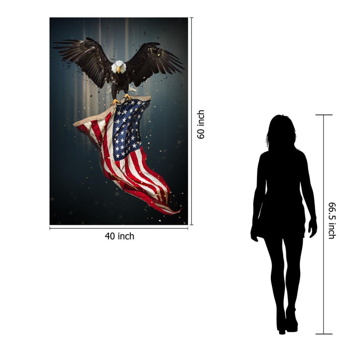 Temp Glass With Foil - Eagle Flag - Dark Gray