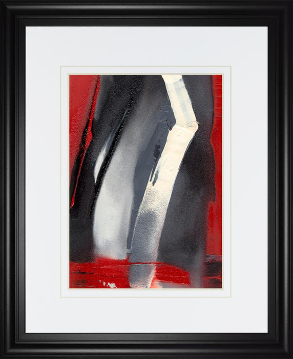 34x40 Red Streak III By Sharon Gordon - Dark Gray