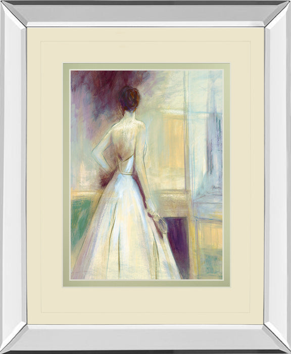 Getting Ready By Sutton - Mirror Framed Print Wall Art - Purple